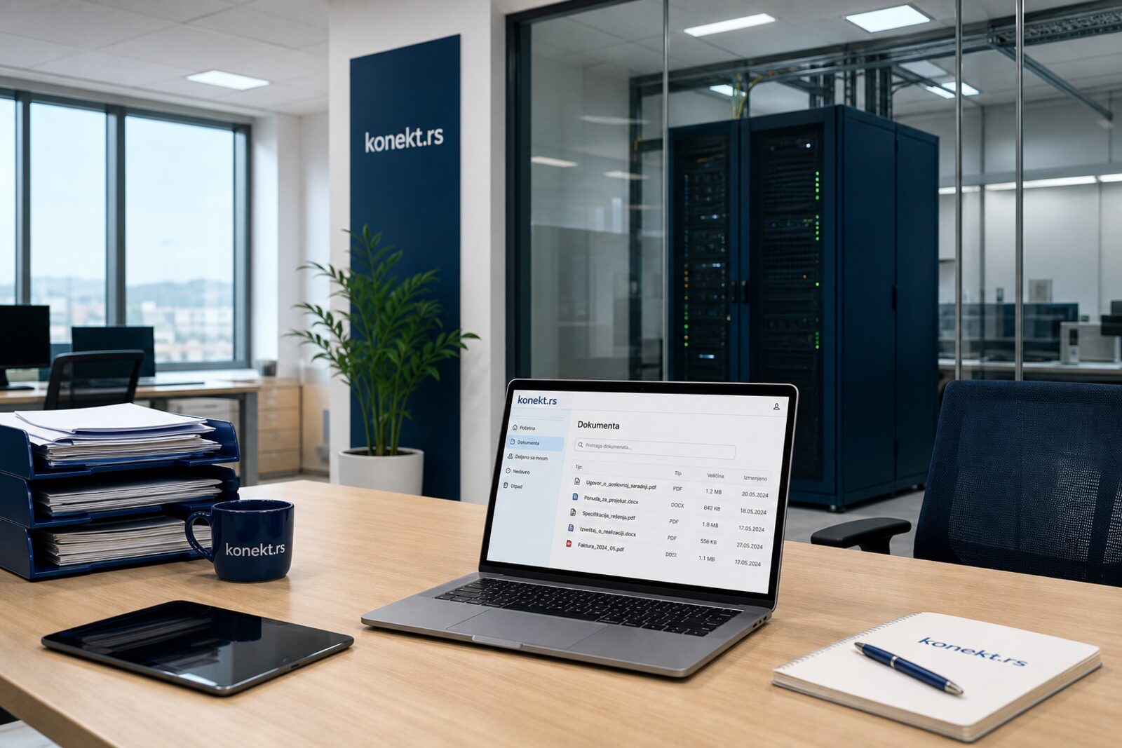 KONEKT Workspace — dokumenti, pretraga i agenti na serveru kod vas